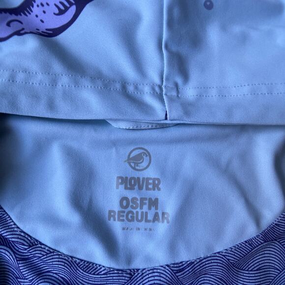 Plover Anywear Robe Unisex One Size Fits Most Blue Narwhal Print Pocket Nautical - Picture 5 of 16